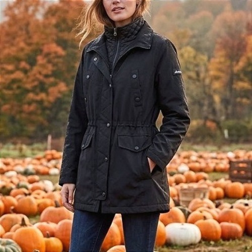 Nautica Black Softshell Quilted Underlay Vest Waterproof Chore Utility Coat M